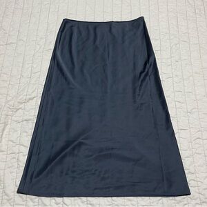 Coach Long Satin Black Midi Skirt Women’s Size 8 Style Number Cq177